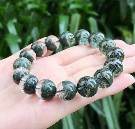 Green Phantom Crystal Bracelet – Growth, Healing & Spiritual Alignment